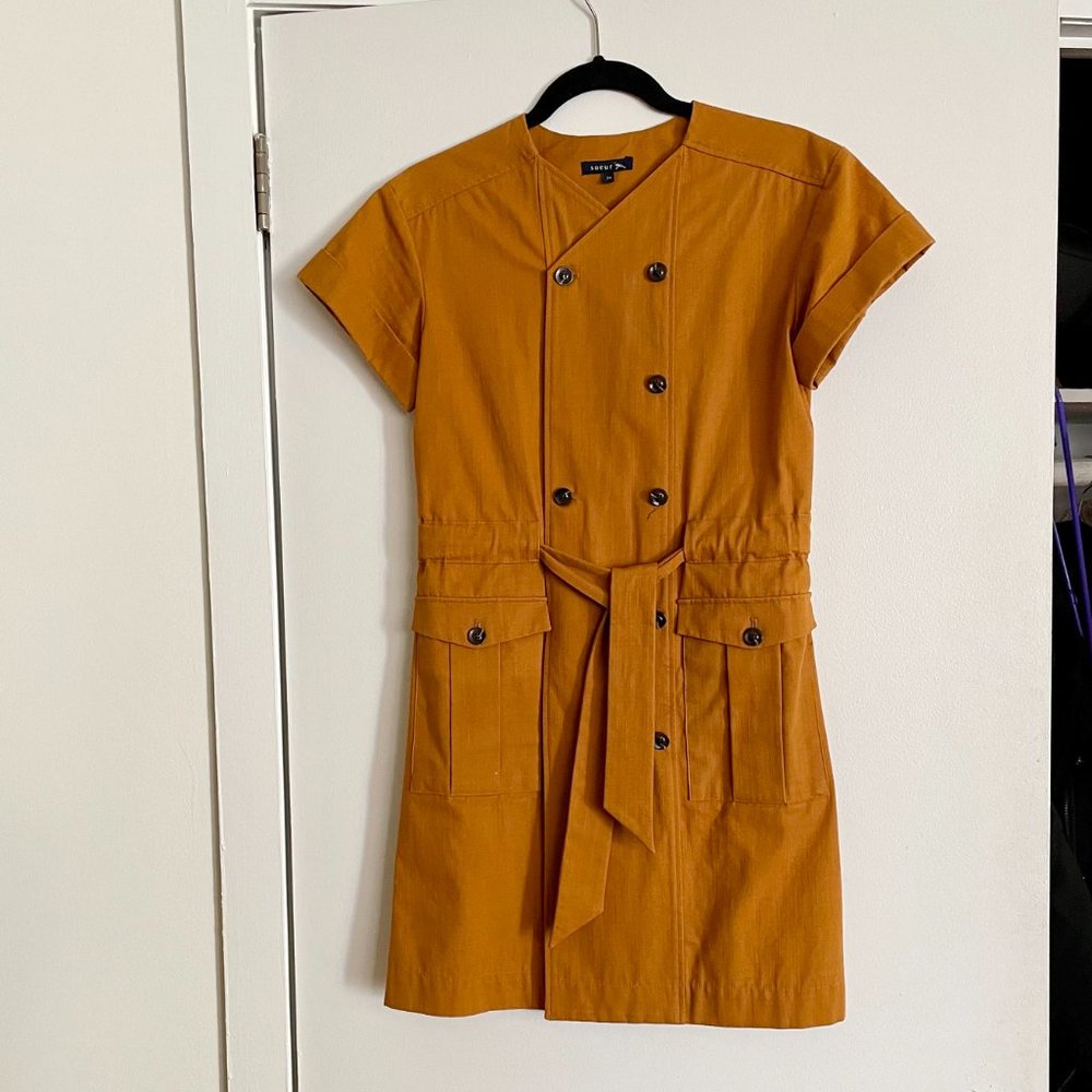 Soeur shirt dress - Mustard yellow - Size 34